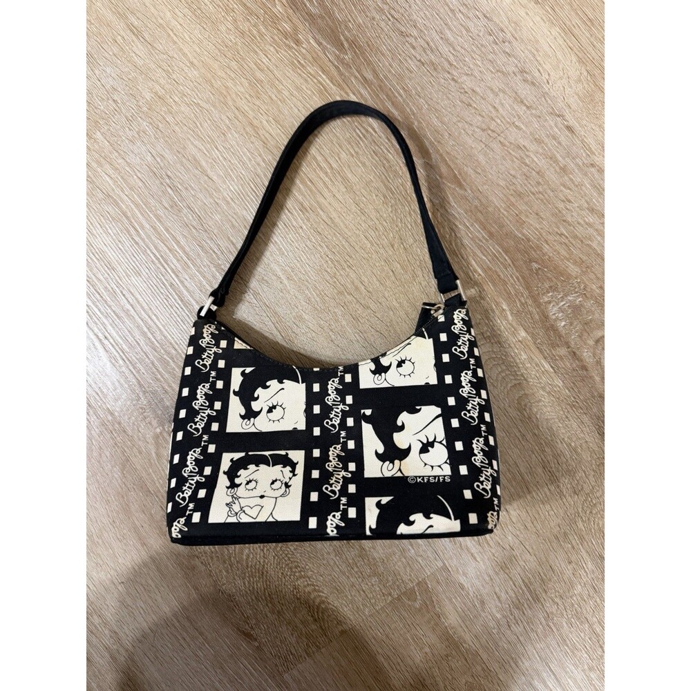 Vintage Betty Boop Black White Small Graphic Purse Shoulder Bag Retro Film